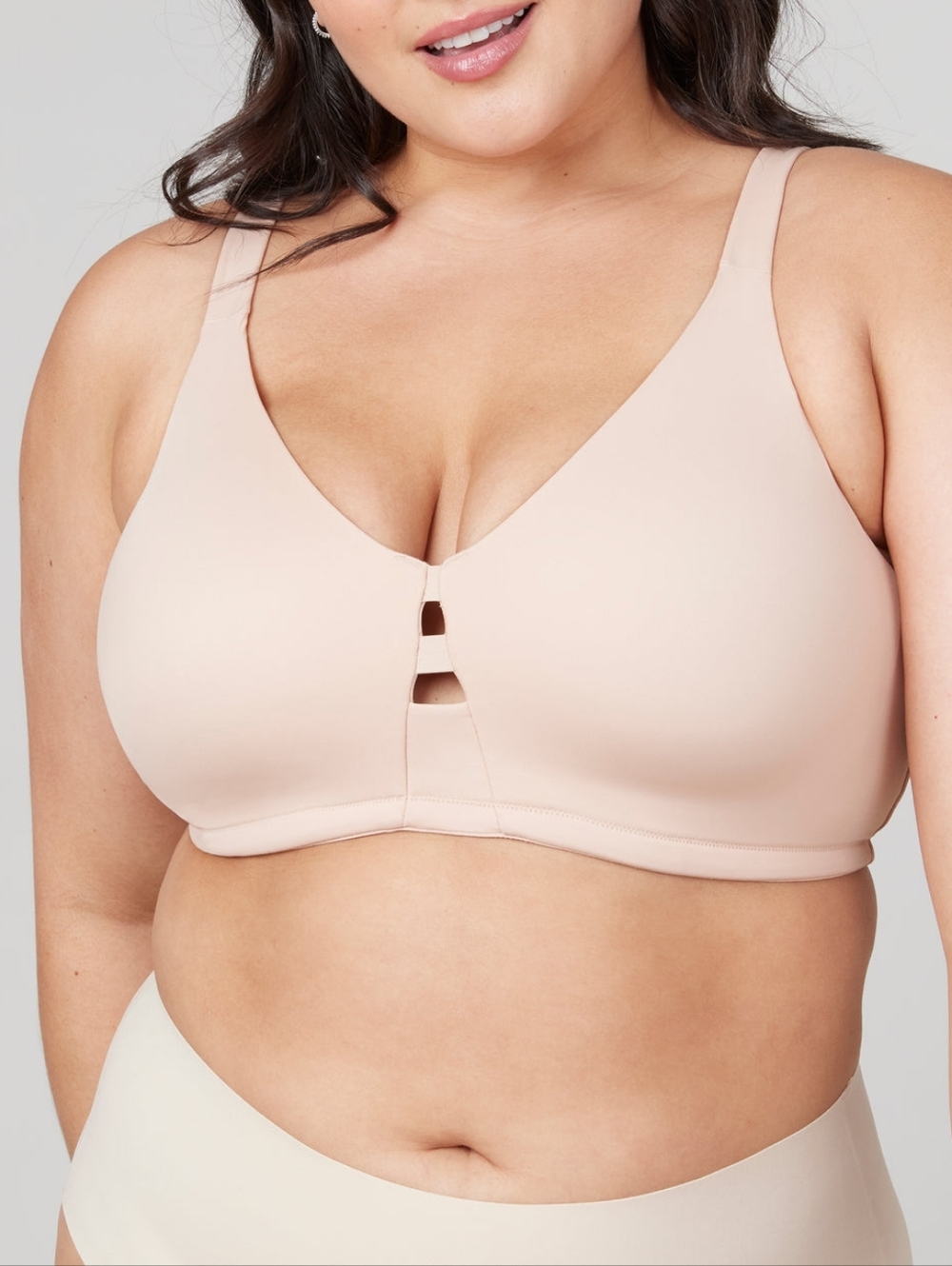 NWT SPANX 38DD Champagne Beige Low Profile Wireless Minimizer Bra